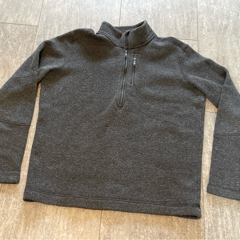 Men's Charcoal Quarter-Zip Sweater
